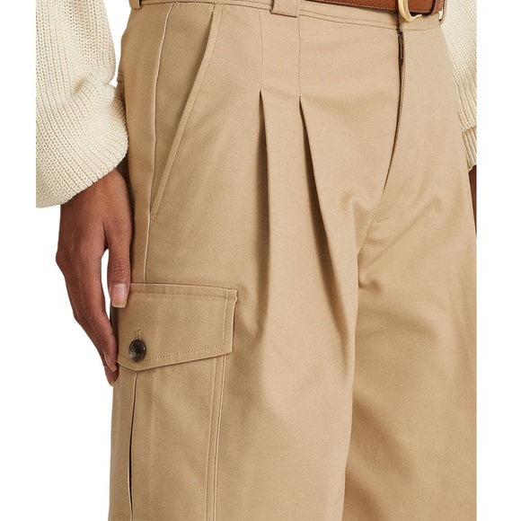 LAUREN Ralph Lauren Stretch Cotton Cropped Cargo Pants - Picture 3 of 8